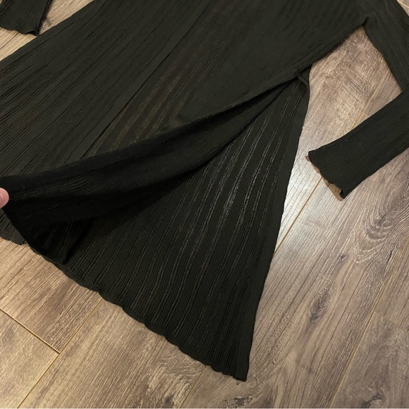 Guess sheer knit duster long sleeve slit hem sides sexy vacation wear - Picture 7 of 7